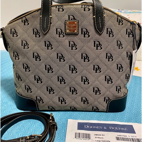 Sac à Main Dooney & Bourke Gabriella Marine/marron - Taille Grande, En Cuir, Avec étiquettes | Neuf